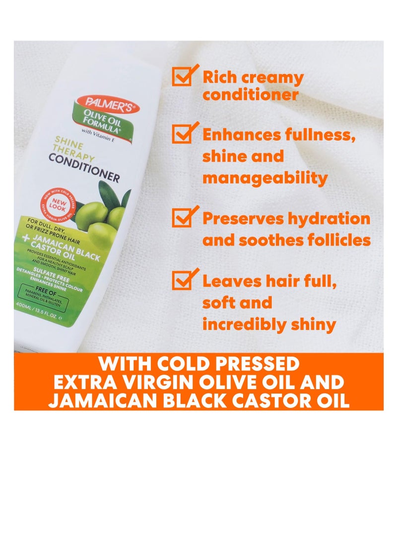 PALMER'S Palmer's Olive Oil Conditioner For Shine, Volume & Balanced Scalp, Free Of Sulfates, Parabens, Phthalates, Mineral Oil & Gluten - 400Ml,1 Count  - Image 3