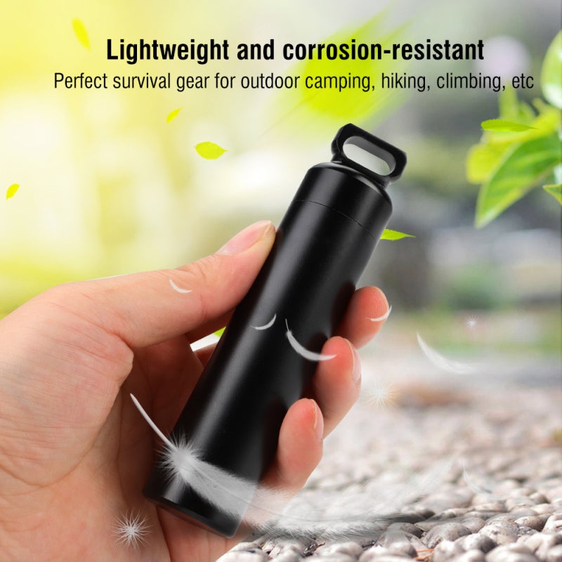 Waterproof Pill Bottle: Premium Aluminum Alloy, CNC Treatment Process, Anti-Oxidization - Lightweight Corrosion-Resistant, Compact Keychain Pill Case for Outdoor Camping Hiking Climbing Survival - Image 4