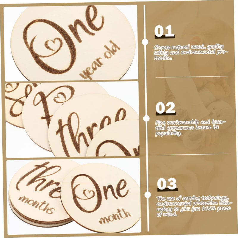 6Pcs Double Sided Milestone Cards For Newborn Photography Monthly Growth Keepsakes - Image 5