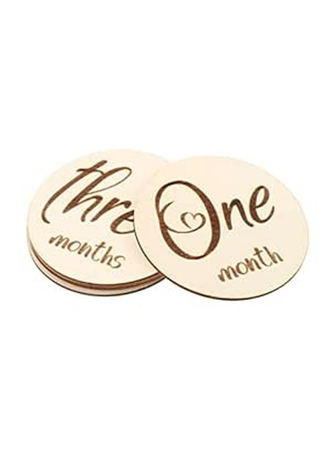 6Pcs Double Sided Milestone Cards For Newborn Photography Monthly Growth Keepsakes - Image 1