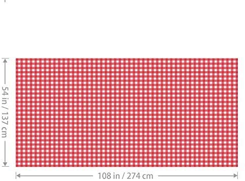 C CRYSTAL LEMON Picnic Tablecloth Pack of 4 - Red and White Checkered for Picnic Table - Vinyl Gingham Perfect for Outdoors and Camping - Waterproof Tablecloth - Image 2