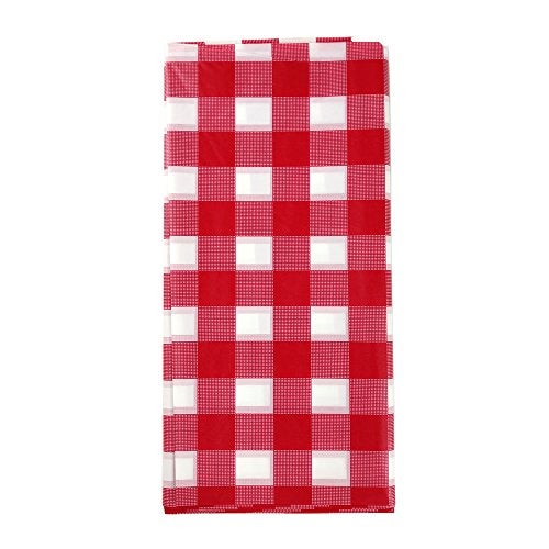 C CRYSTAL LEMON Picnic Tablecloth Pack of 4 - Red and White Checkered for Picnic Table - Vinyl Gingham Perfect for Outdoors and Camping - Waterproof Tablecloth - Image 5