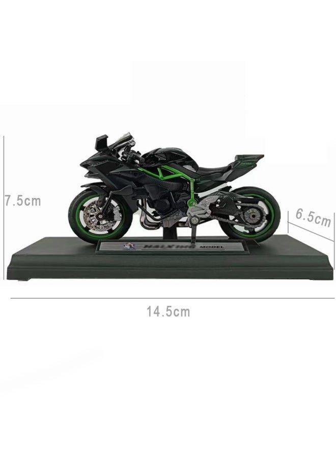 Creative Alloy Motorcycle Model Cake Decoration Women's Clothing Motorcycle Toy Car Model Decorative Ornament For Girls-Color:H2R Locomotive Black  - Image 1