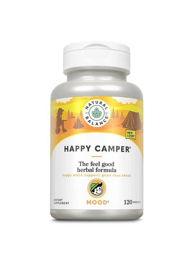 Natural Balance المخيم السعيد - مكمل دعم المزاج الجيد - كبسولات جوتو كولا، زهرة العاطفة، وكافا كافا - ضمان 60 يوم (120 حبة) - Image 1