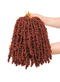 Leeven Leeven 6 Packs Copper Red Bob Distressed Butterfly Locs Crochet Hair Pre-looped Messy Butterfly Twist Locs Hair 12 Inch Short Butterfly Knotless Braids Locs Hair for Women 350#  - Image 2