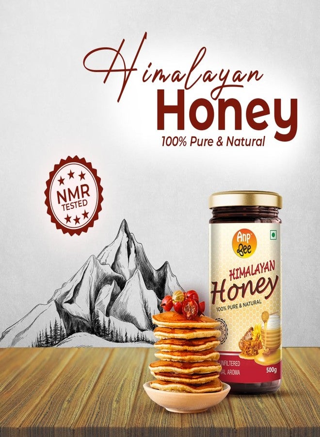 ANP BEE TM ANP BEE Raw Himalayan Honey 500gm, Pure NMR Tested Unprocessed Natural Original Multiflora Honey, No Added Sugar, Helps in Curing Cough & Cold, Pack of 2 - Image 3