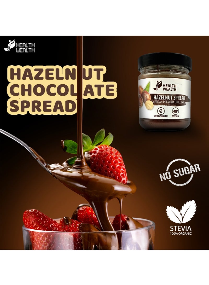 Health Wealth Sugar Free Spread Hazelnut 200g - Image 4