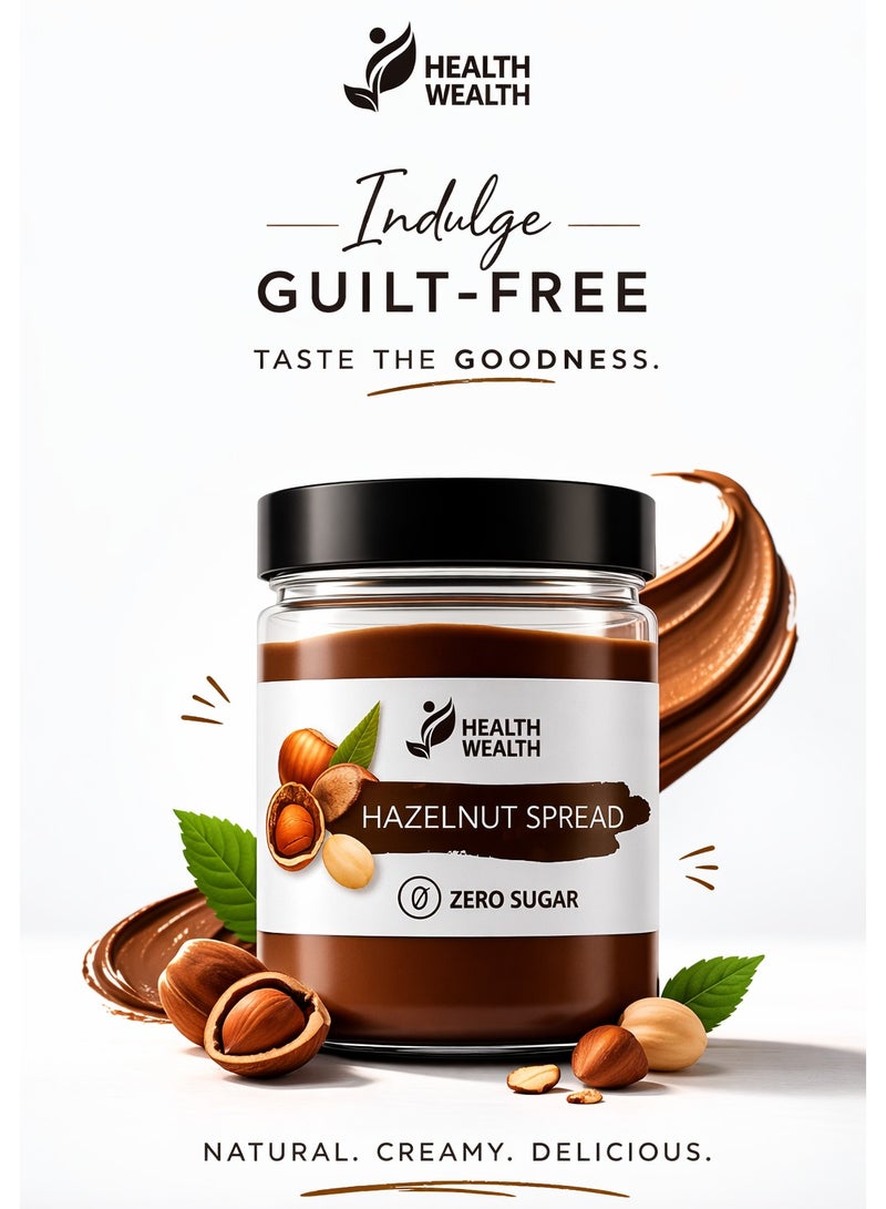 Health Wealth Sugar Free Spread Hazelnut 200g - Image 3