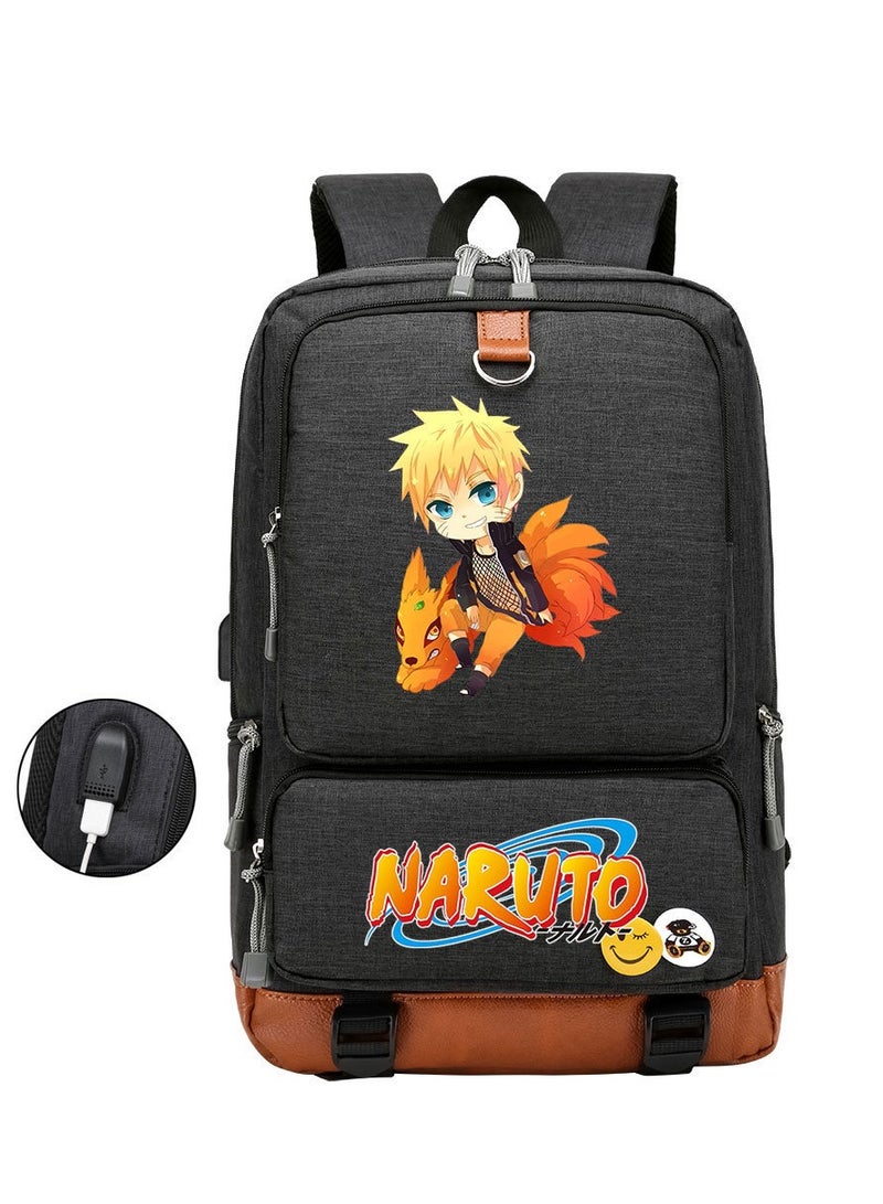 Naruto Teenage Students Men And Women Printed Casual Travel Backpack