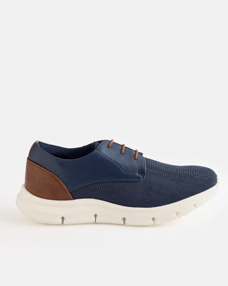 REDTAG Men Navy Derby Shoes