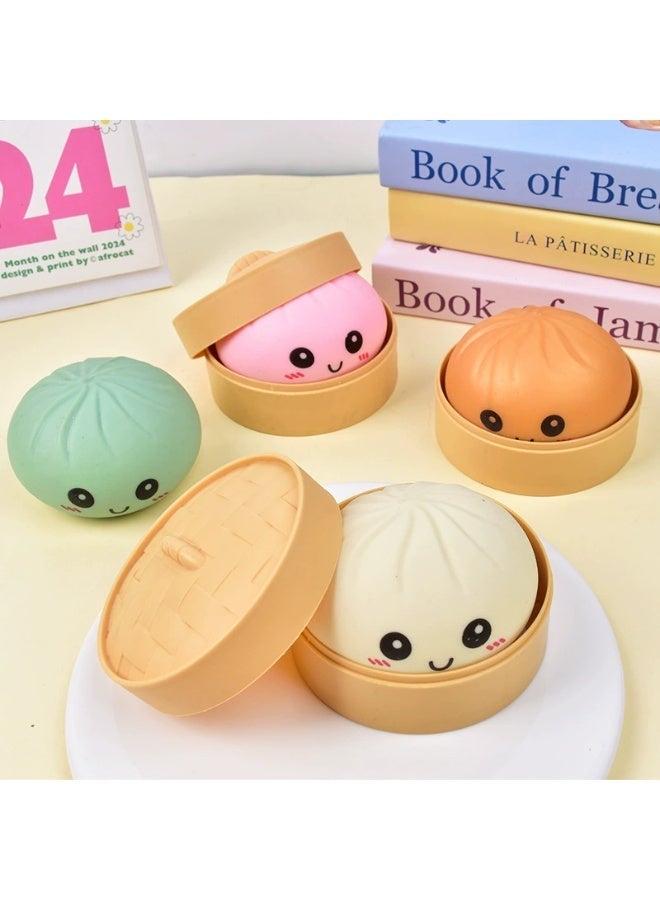 TOP ONE Dumpling Squishy Dumpling Stress Ball Steamed Stuffed Bun Stress Relief Squeezing Bun Toys For Halloween Project Tricking People Kid Playing - Image 4