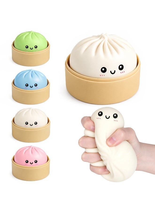 TOP ONE Dumpling Squishy Dumpling Stress Ball Steamed Stuffed Bun Stress Relief Squeezing Bun Toys For Halloween Project Tricking People Kid Playing - Image 1