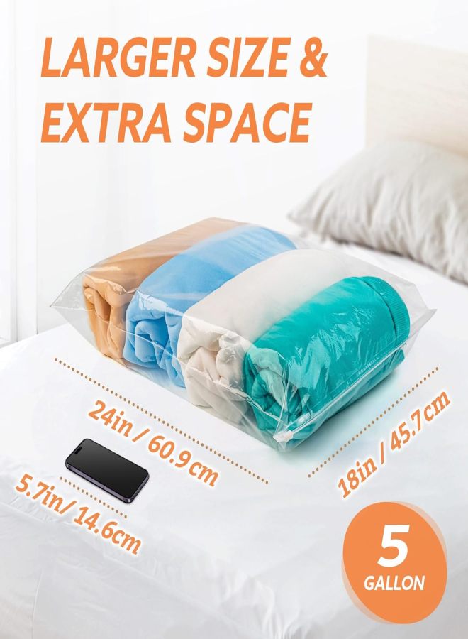 Product Name: 16 Extra Large 18x24 inch Plastic Storage Bags, 5 Gallon Capacity for Clothes, Travel, Moving, Camping. Giant Zipper Bags for Storage. Travel Essentials, Perfect Storage Accessories. - Image 3