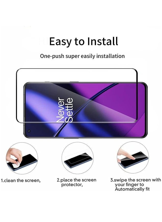 DUSALA - 2-Pack Tempered Glass Screen Protector for OnePlus 9 Pro – UV Light Installation Kit, Ultra HD Clear 9H Hardness, Full Edge-to-Edge Coverage, Anti-Scratch, Bubble-Free, High Touch Sensitivity, Easy Install Protection - Image 1