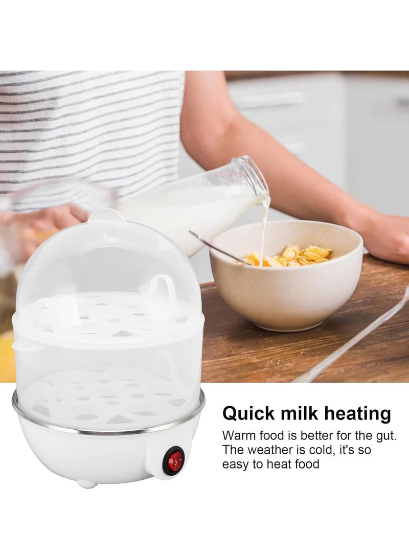 Egg Steamer, 350W Double-Layer Egg Boiler with 14 Egg Capacity, Rapid Electric Egg Cooker, for Boiled Eggs, Omelettes, Steamed Vegetables, and Seafood with Auto Shut-Off