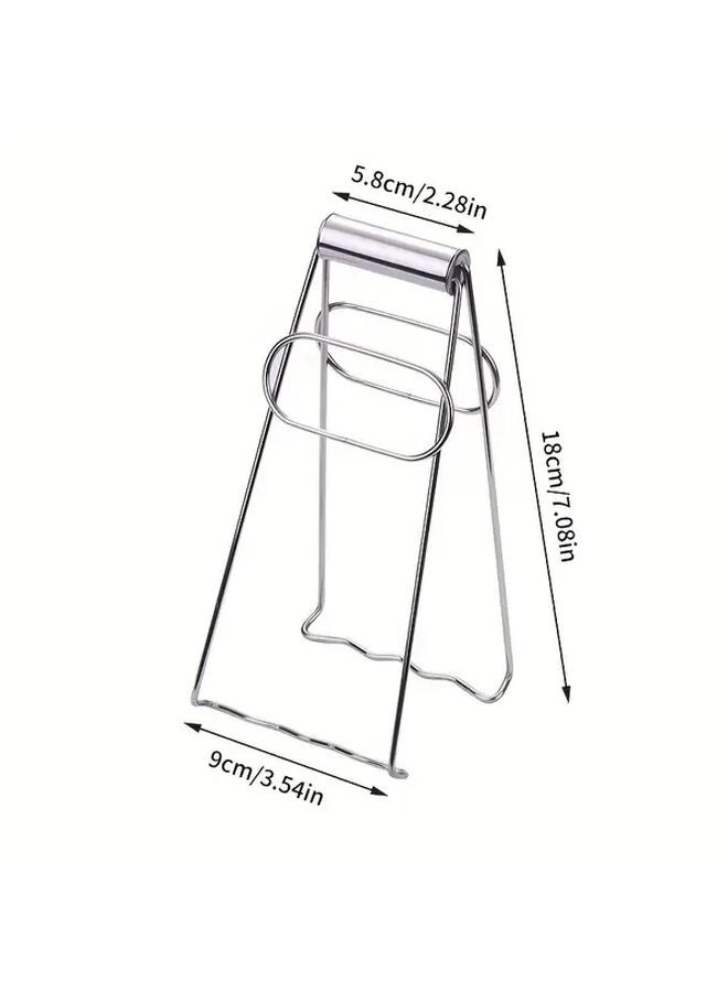 قطعة واحدة من ملقط المطبخ الفولاذي المقاوم للصدأ الثقيل الفضي مع أطراف غير قابلة للانزلاق وآلية قفل - Image 4