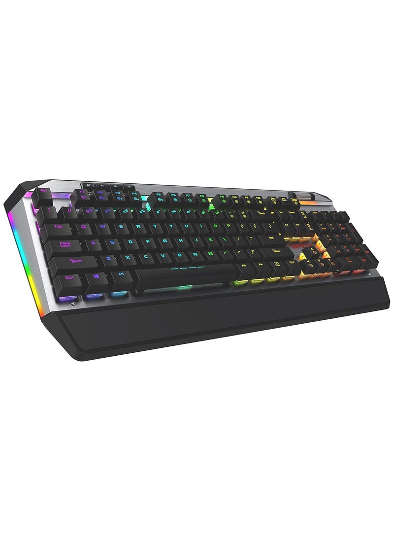 PATRIOT - Patriot Viper Gaming V765 Mechanical RGB Illuminated Gaming Keyboard w/ Media Controls - Kailh Box Switches, 104-Standard Keys, Removable Magnetic Palm Rest - Image 1