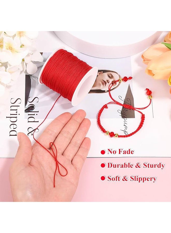 Happy D 100m 0.8mm red/black elastic cord, elastic string, for making beaded bracelets and jewelry, 2 pieces - Image 4