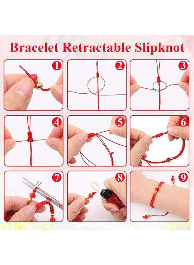 Happy D 100m 0.8mm red/black elastic cord, elastic string, for making beaded bracelets and jewelry, 2 pieces - Image 3