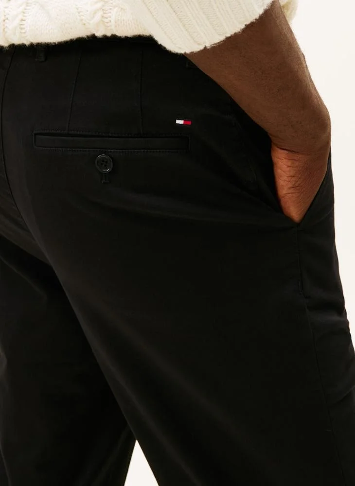 Tommy Hilfiger Black Dover Regular Straight Twill Chinos for Men | Best Price UAE