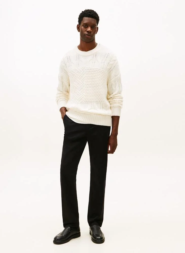 Tommy Hilfiger Black Dover Regular Straight Twill Chinos for Men | Best Price UAE