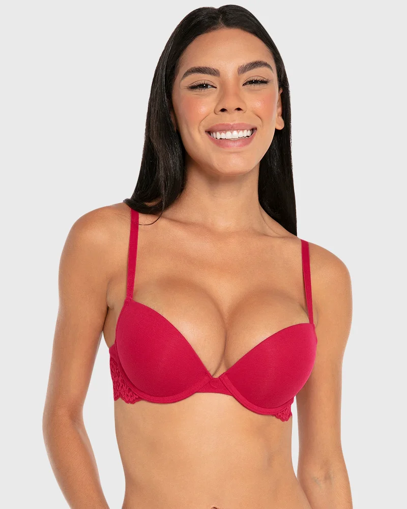 لا سينزا La Senza Remix Plunge Push Up Cotton Wired Bra