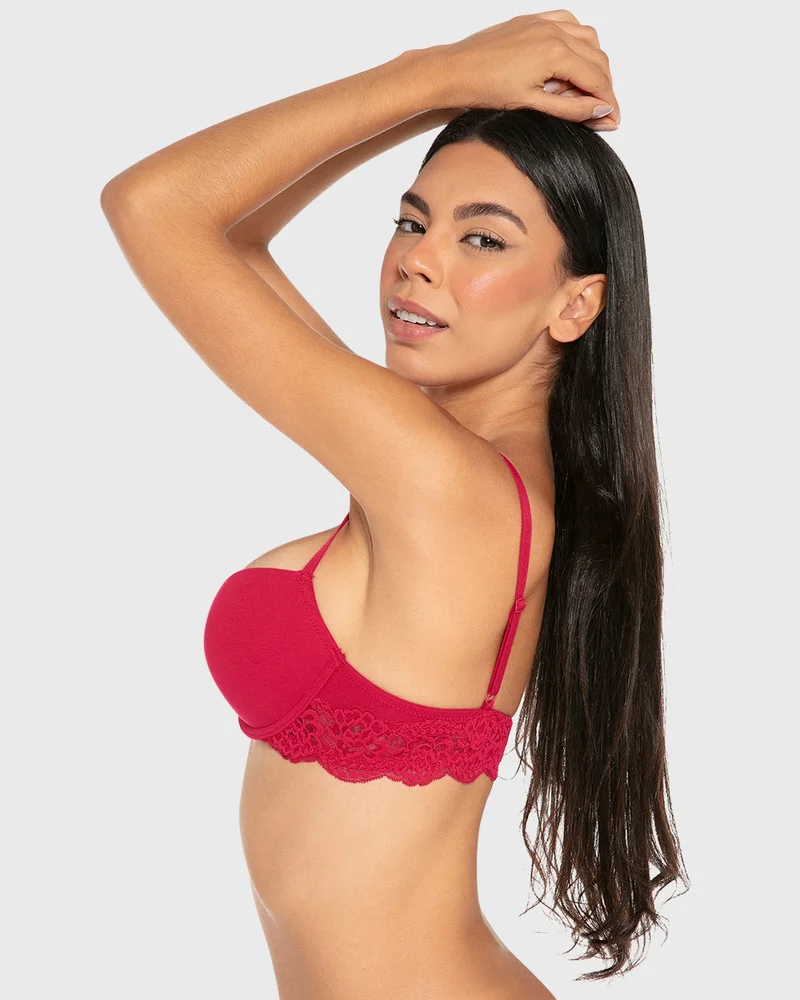 لا سينزا La Senza Remix Plunge Push Up Cotton Wired Bra