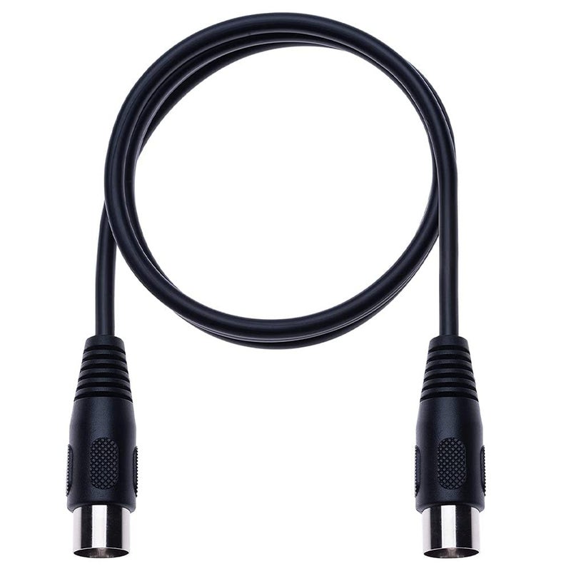 Getaria MIDI Cable 5 pin DIN plug 3m black, used for audio cables for electronic piano, MIDI keyboard, synthesizer, audio interface, sequencer, multi-effects peda - Image 2