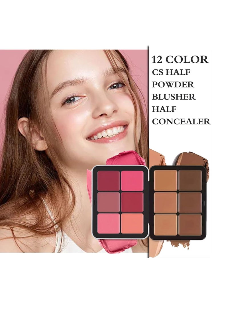 General Carla Secret Concealer Palette 12 Colors Carla Secret Makeup Carla Secret Cream Blush Palette New Carla Secret Makeup Palette Long-lasting Full Coverage Makeup  - Image 2