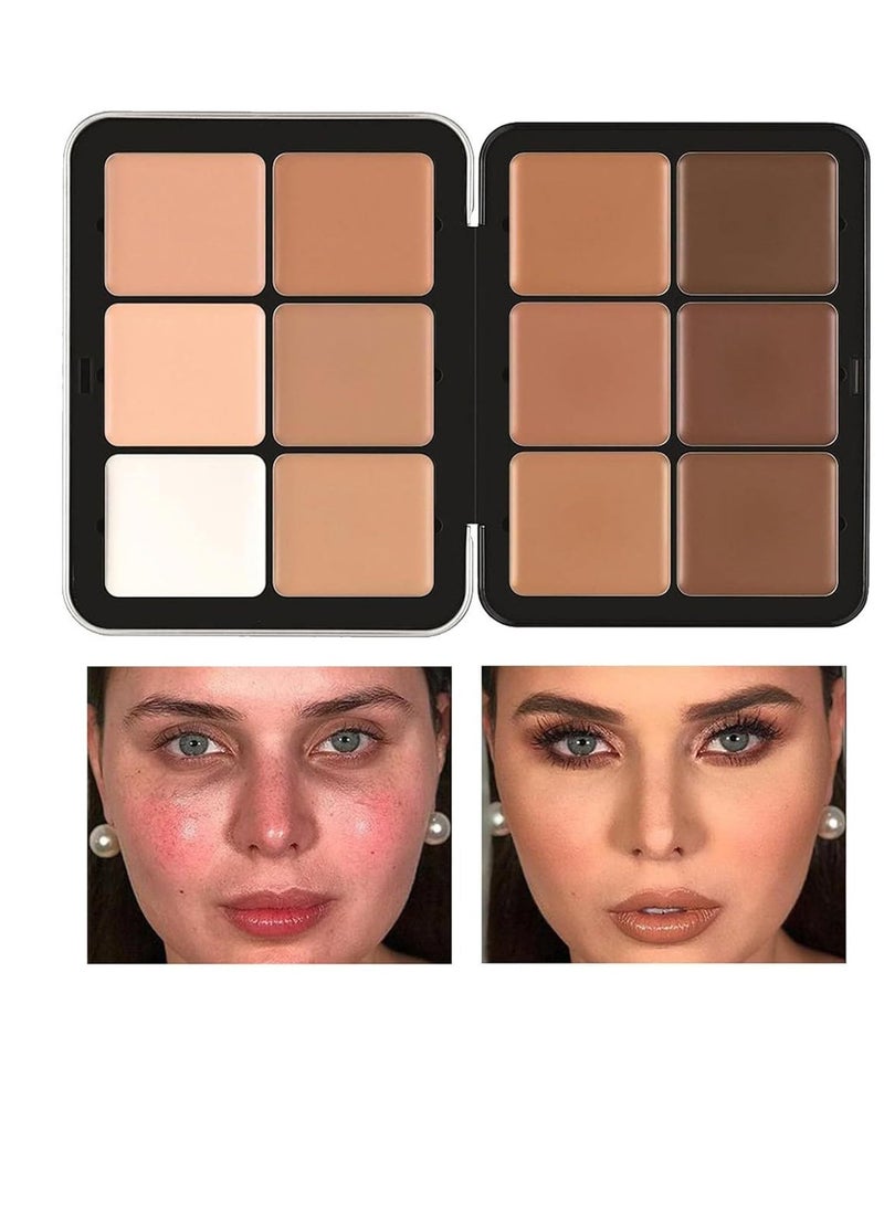 General Carla Secret Concealer Palette 12 Colors Carla Secret Makeup Carla Secret Cream Blush Palette New Carla Secret Makeup Palette Long-lasting Full Coverage Makeup  - Image 3
