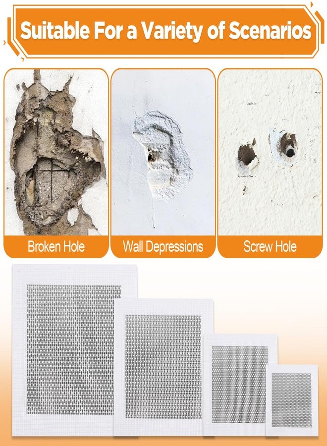 Romeda Drywall Patch Kit 11 Pack, 4/6/8 Inch Wall Patch with Extended Self Adhesive Mesh, Dry Wall Patch with Scraper and Sandpaper for Hole Repair - Image 3