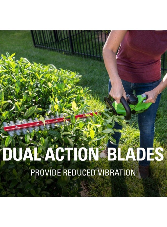 Greenworks 24V 22" Cordless Laser Cut Hedge Trimmer, Tool Only - Image 4