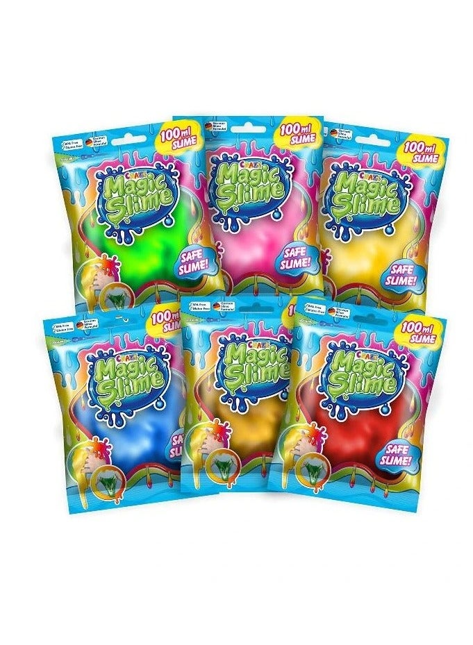 CRAZE Magic Slime Foilbag Slime for Children, in Bag, 100ml, Slime Set with Glitter Surprise, 2piece Assorted Color - Image 3