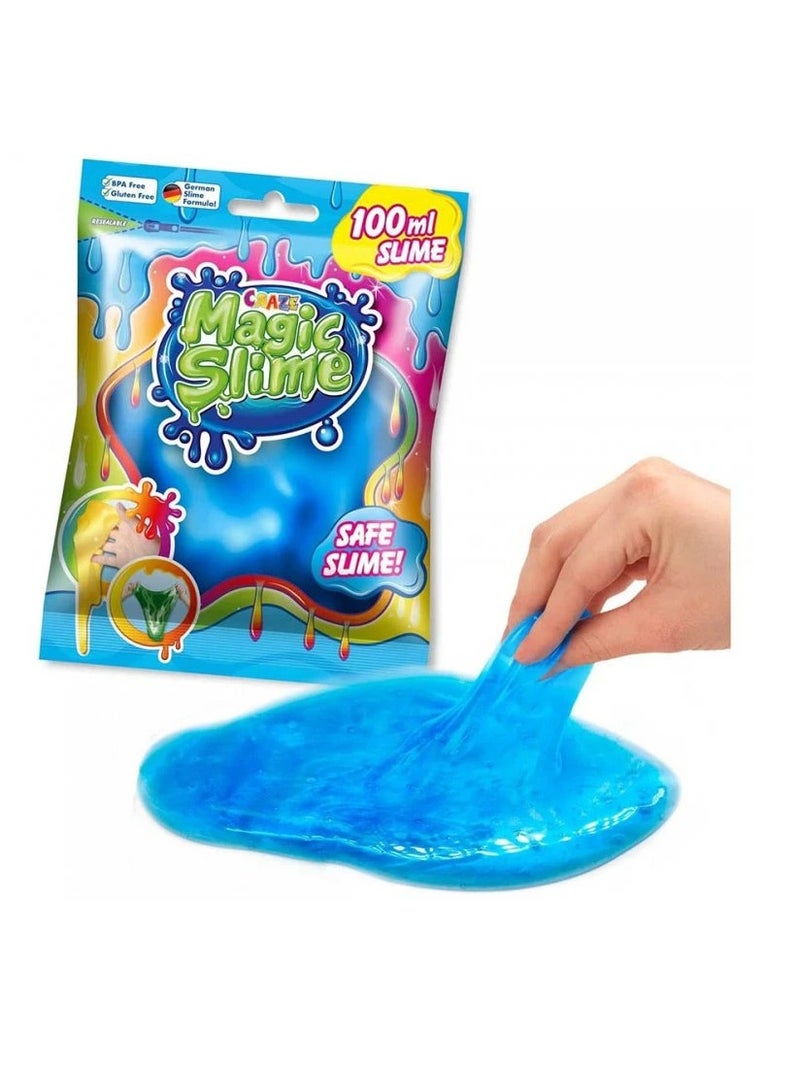 CRAZE Magic Slime Foilbag Slime for Children, in Bag, 100ml, Slime Set with Glitter Surprise, 2piece Assorted Color - Image 1