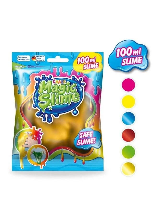 CRAZE Magic Slime Foilbag Slime for Children, in Bag, 100ml, Slime Set with Glitter Surprise, 2piece Assorted Color - Image 2