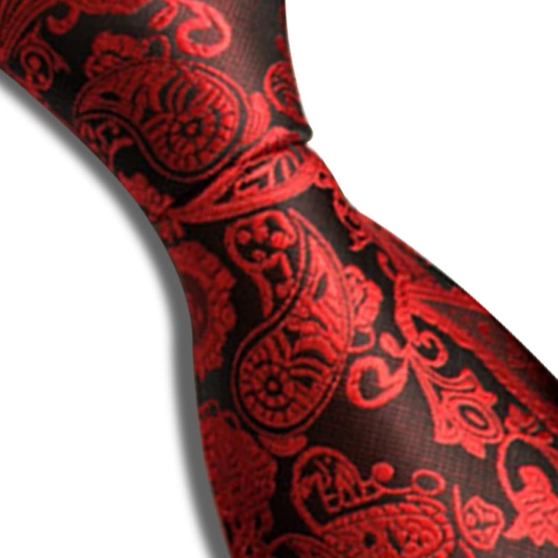 MENDENG Store Men's Classic Necktie Jacquard Woven Ties for Men Formal Business Ties Wedding Party Groomsmen Black Tie - Image 5