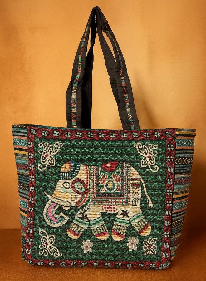 CULT FACTORY Stylish Jute Handbag for Women Shoulder Hand Bag Ladies Big Size Bag - Image 4