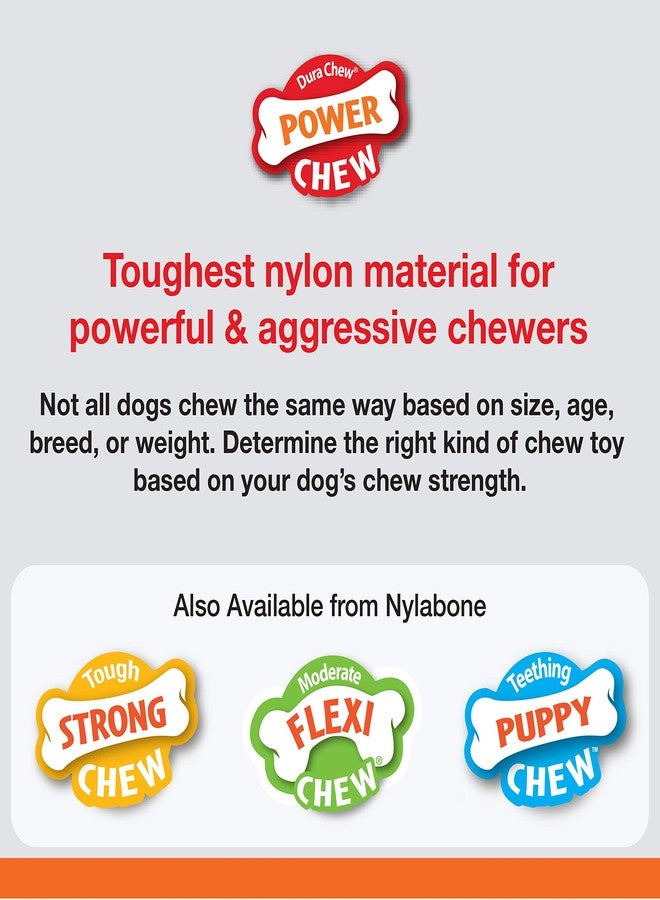 Nylabone Marrow Bone Alternative Power Chew Toy for Dogs, Dog Toys for Aggressive Chewers, Beef Flavor, Large - Up to 50 lbs, 1 Count - Image 4