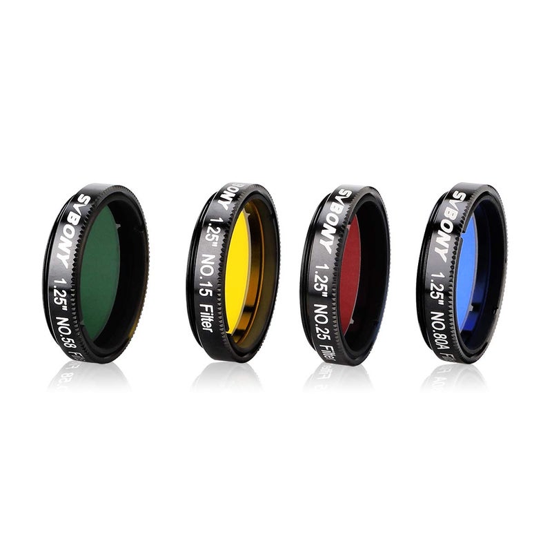 SVBONY SV127 Telescope Filter Eyepiece Filter Set 1.25 Inch for Telescope Eyepiece with Storage Case for Planetary Details Ideal Accessory - Image 3