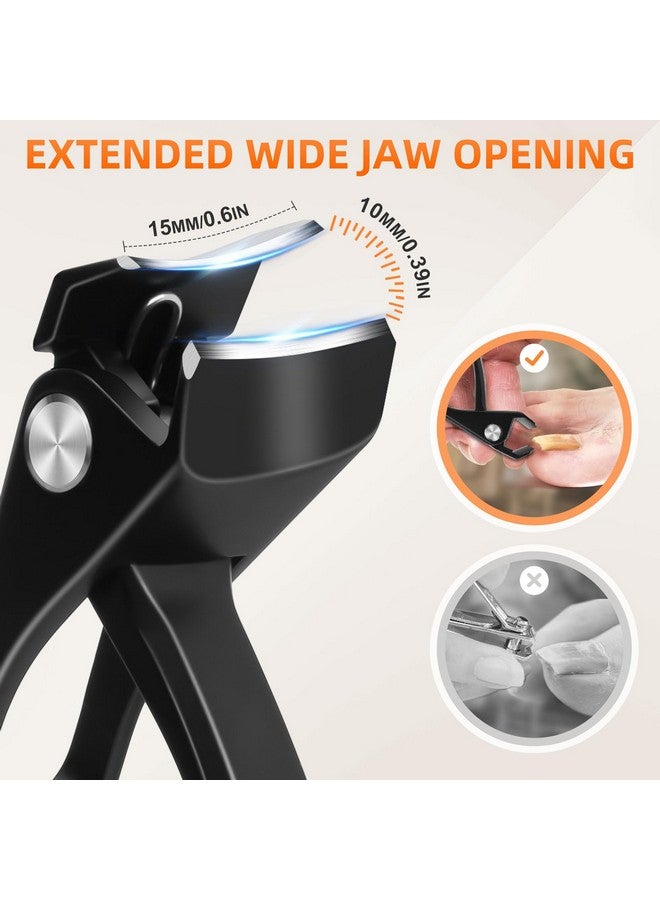 DRMODE Toe Nail Clippers for Thick Nails for Seniors, Slanted Angled Head Large Toenail Clippers for Men with Wide Jaw, Heavy Duty Sharp Edgy Fingernail Clipper with Long Handle - Image 4