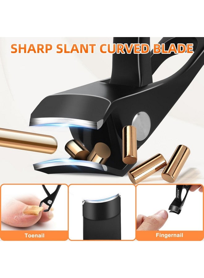 DRMODE Toe Nail Clippers for Thick Nails for Seniors, Slanted Angled Head Large Toenail Clippers for Men with Wide Jaw, Heavy Duty Sharp Edgy Fingernail Clipper with Long Handle - Image 3