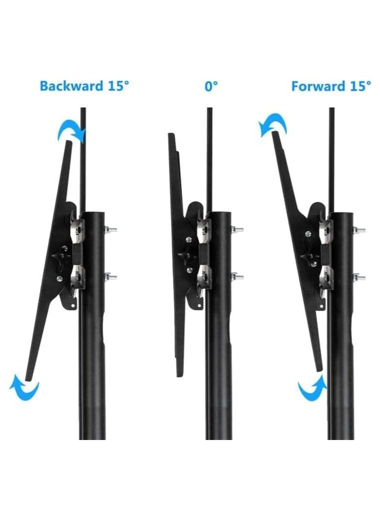 DG60B FS Mobile/Rolling TV Cart with Lockable Wheels, Floor TV Stand 32-75 Inch, LED & LCD Screen TV Trolley with Supported Camera Rack & Strong Wheels Holds up to 50 Kg - Image 4