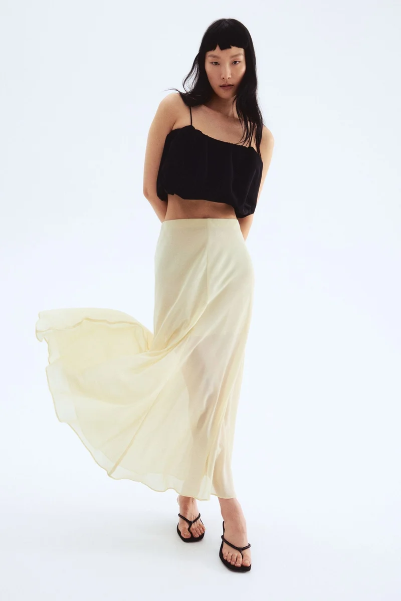 H&M Chiffon maxi skirt