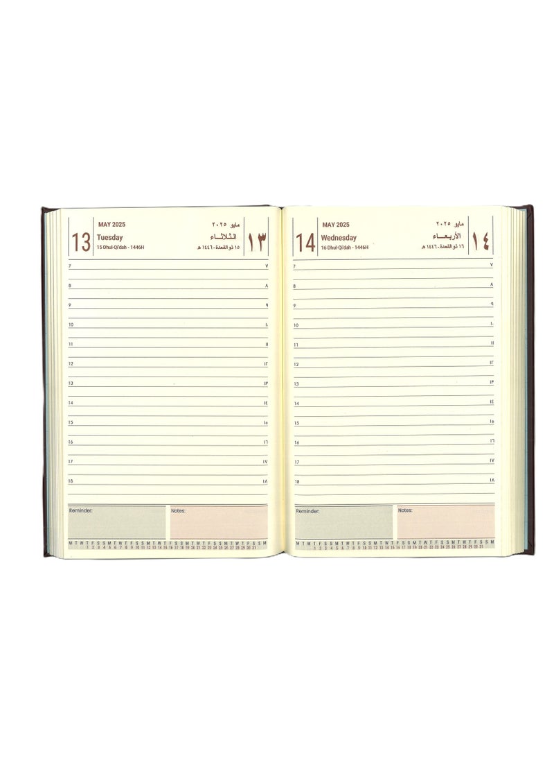 Psi - 2025 Executive Diary With Green PU Cover A5 Size - Image 1