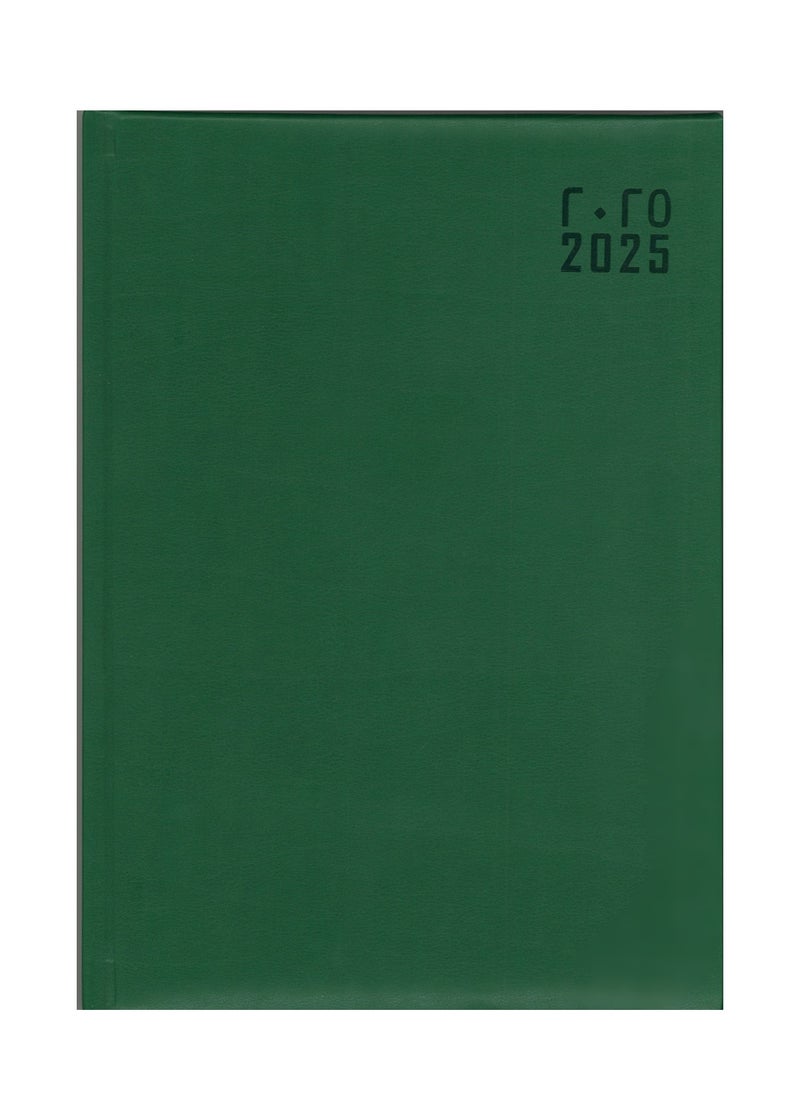 Psi - 2025 Executive Diary With Green PU Cover A5 Size - Image 1