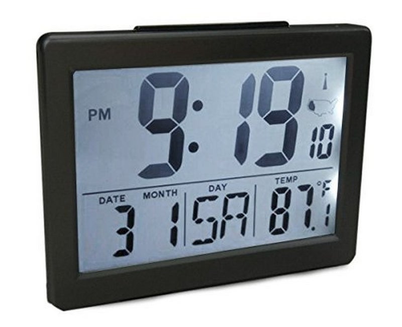 Ken-Tech Atomic Desk/Bedroom Alarm Clock Black-1.5 Time Number, Back White Light - Image 2