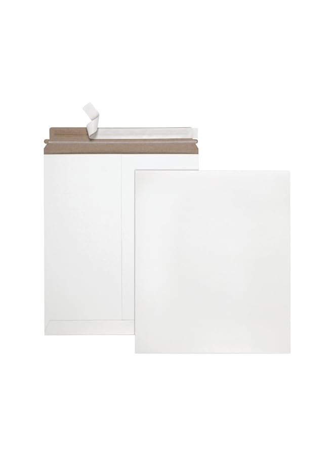 Quality Park 6 x 8 Photo Document Mailers, Redi-Strip Self Seal Closure, Rigid Stay Flat Mailer, White Recycled Fiberboard, 25 per Box (QUA64007) - Image 1