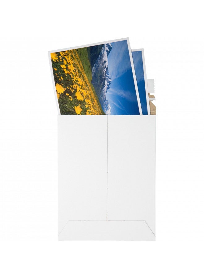 Quality Park 6 x 8 Photo Document Mailers, Redi-Strip Self Seal Closure, Rigid Stay Flat Mailer, White Recycled Fiberboard, 25 per Box (QUA64007) - Image 4