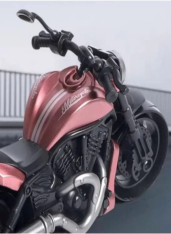 die cast Motorcycle,Pull Back Motorcycle Toy, 1:12 Motorcycle Model for Kids,Pull Back Motorcycle Toys (Red)  - Image 2