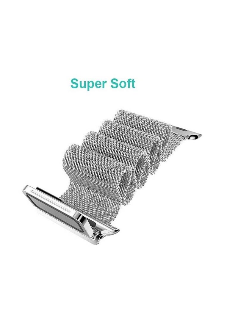 Generic - Replacement Milanese Loop Strap For Apple Watch Band 45mm 44mm 42mm - Image 1